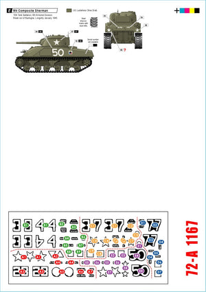 Star Decals 72-A1167 US 6th Armored Division 1. The Super-Sixth in Europe 1944-45. Sherman Mix 1/72 – zdjęcie 2
