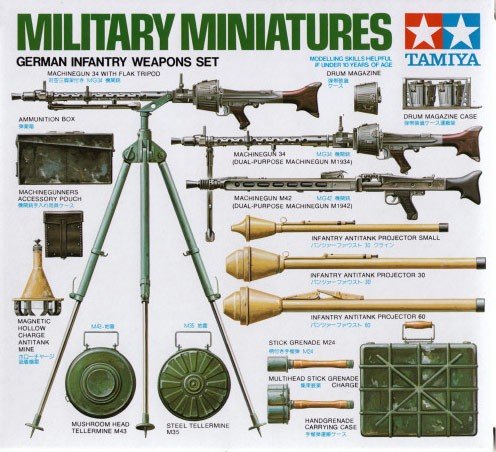 Tamiya 35111 German Infantry Weapons Set 1/35