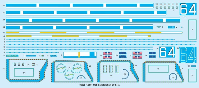 Trumpeter 05620 USS Constellation CV-64 1/350 – imagen 4