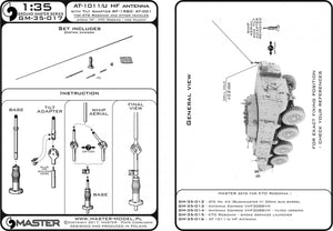 Master GM-35-017 Modern AFV Antenna AT-1011/U HF with tilt adapter RF-1980-AT-001 for KTO Rosomak and other vehicles 1/35 – imagen 5