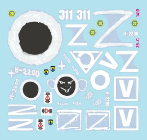 Star Decals 35-C1410 Guerre en Ukraine n° 18. Artillerie de roquettes russe TOS-1A en 2022-2023, échelle 1/35 – image 2