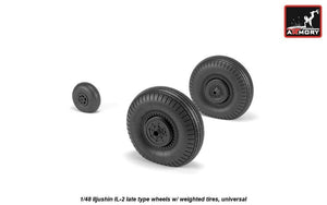 Armory Models AW48035 Iljushin IL-2 Bark late type wheels w/ weighted tires 1/48 – immagine 3