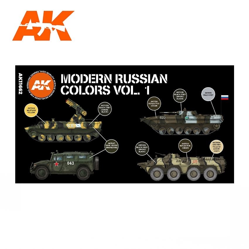 AK Interactive AK11662 3G MODERN RUSSIAN COLORS VOL 1 6x17 ml – zdjęcie 2