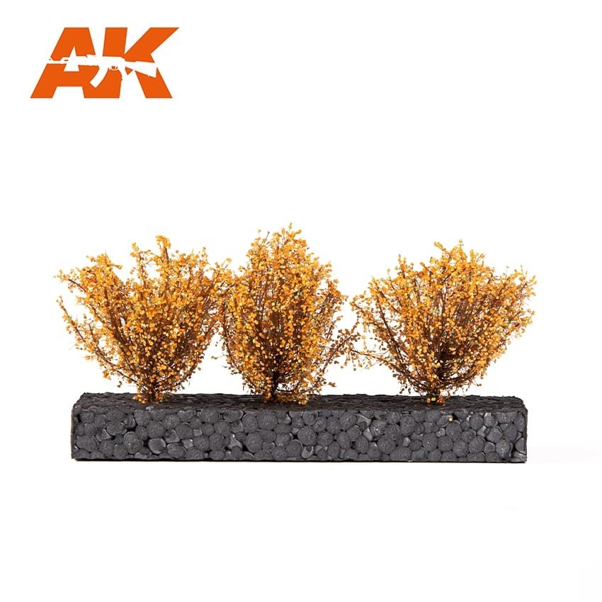 AK Interactive AK8217 DARK YELLOW BUSHES 4-6CM 1/35 – immagine 2