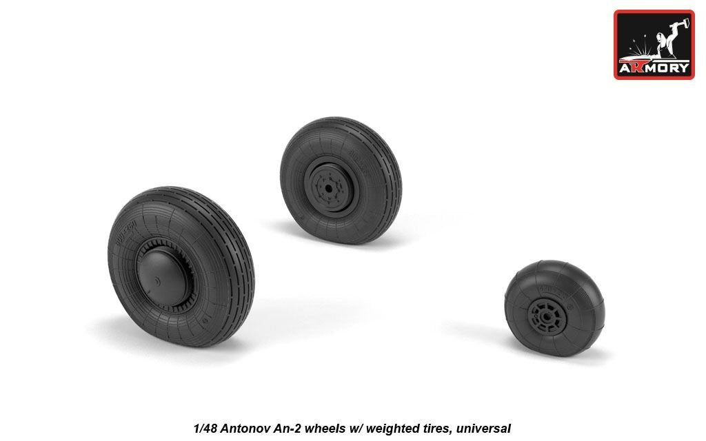 Armory Models AW48036 Antonov An-2/An-3 Colt wheels w/ weighted tires 1/48 – immagine 4