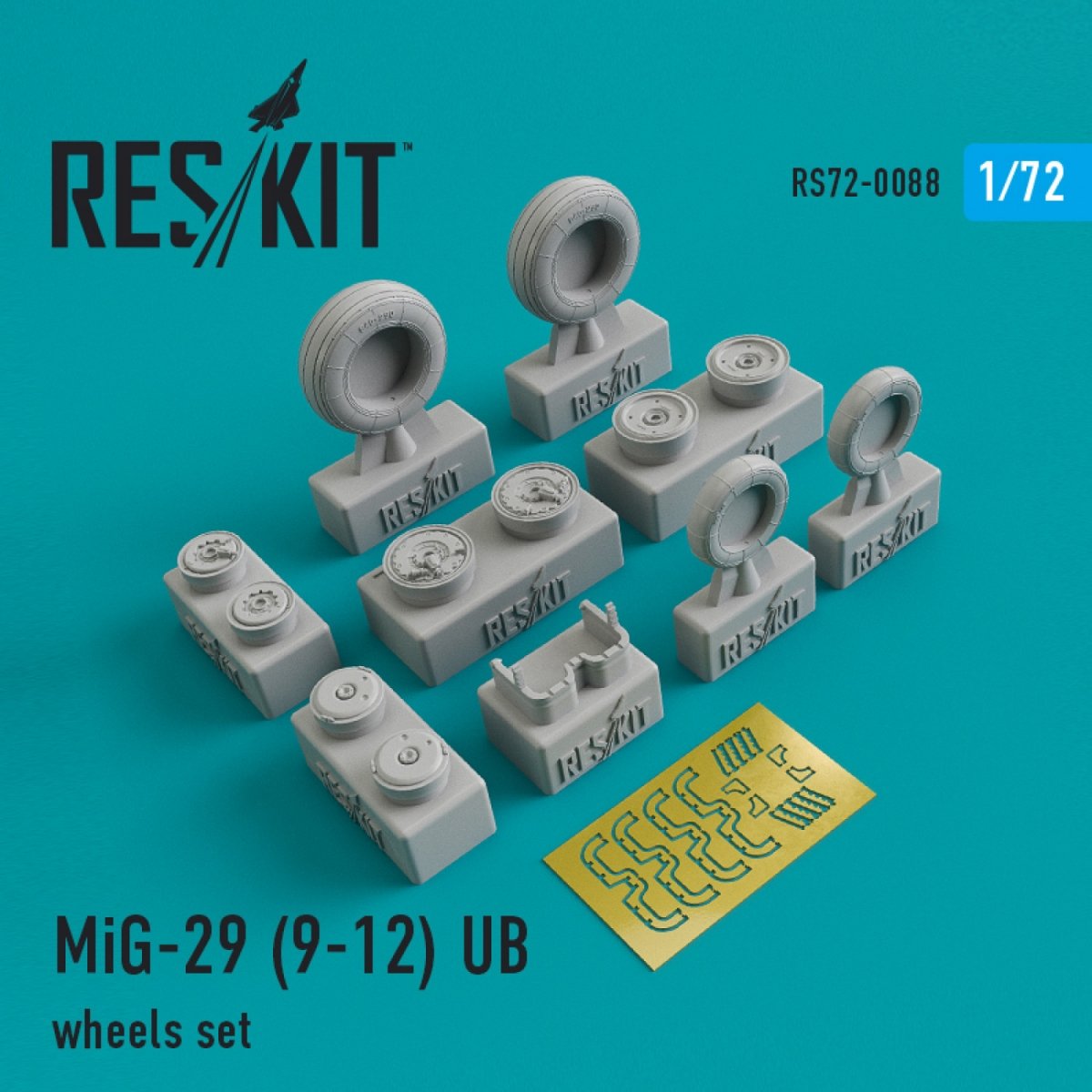 RESKIT RS72-0088 MIG-29 (9-12, UB) JEU DE ROUES 1/72