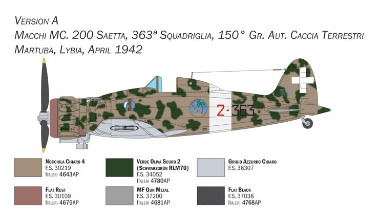 Italeri 2767 Macchi C.200 Serie XXI-XXIII 1/48 – immagine 4