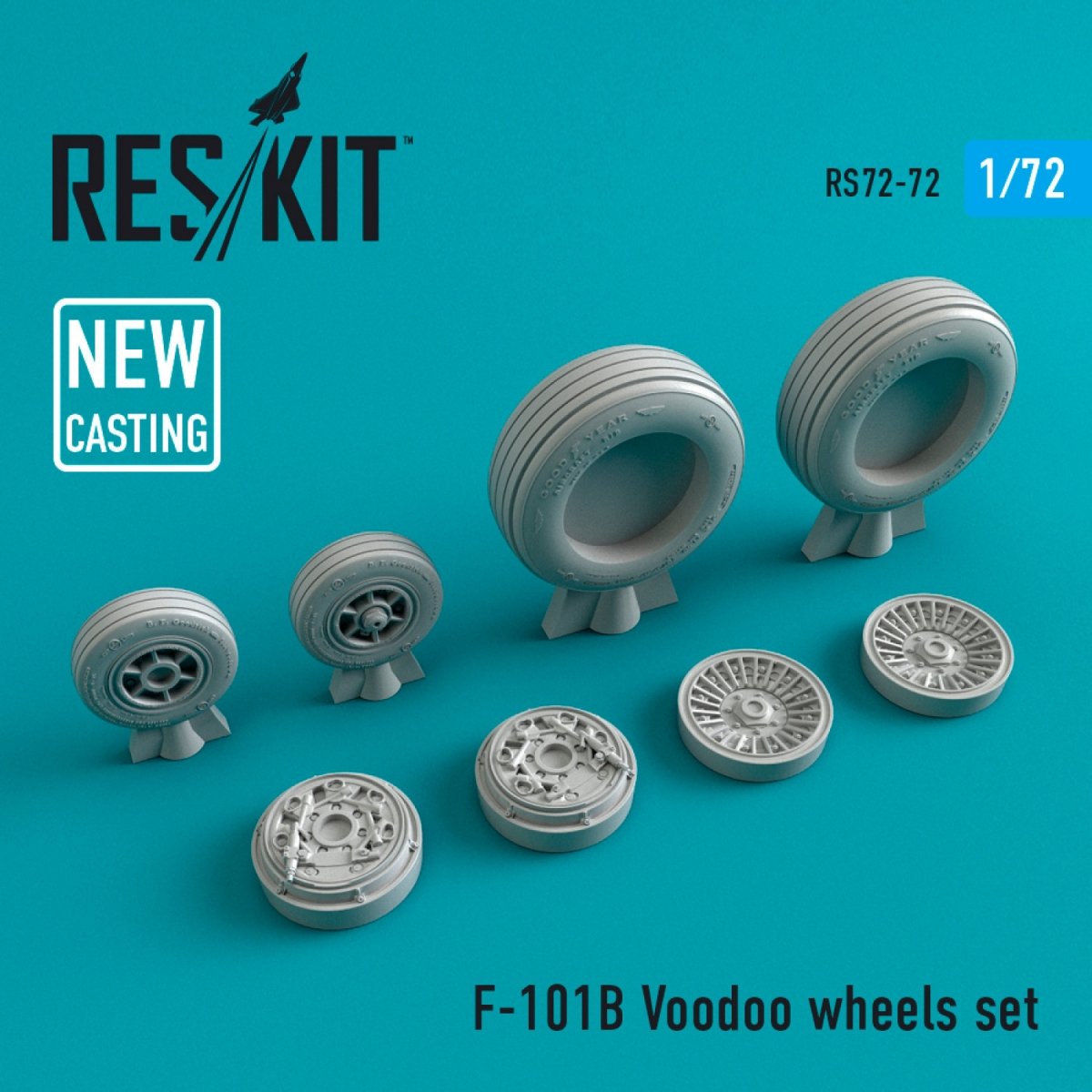RESKIT RS72-0072 F-101B &amp;quot;VOODOO&amp;quot; WHEELS SET 1/72