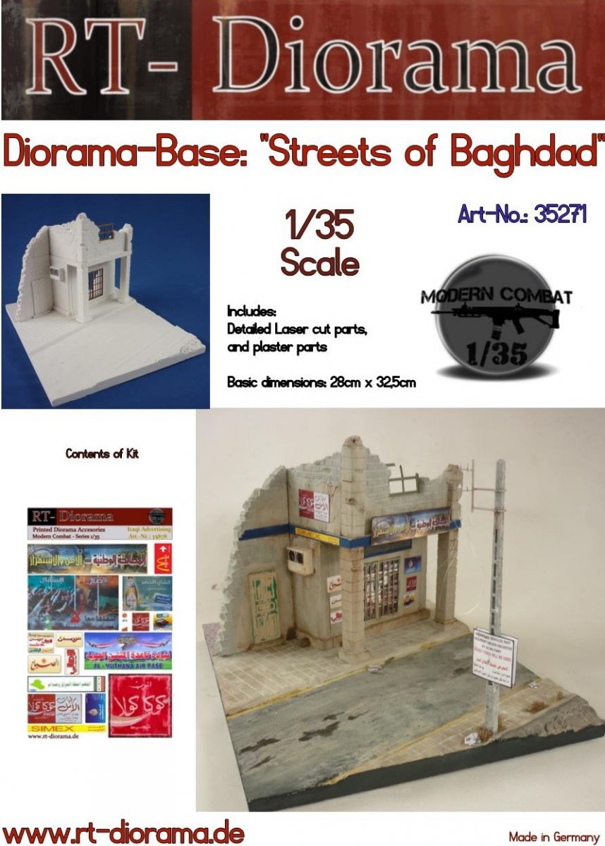 RT-Diorama 35271 Socle de diorama : « Rues de Bagdad » 1/35