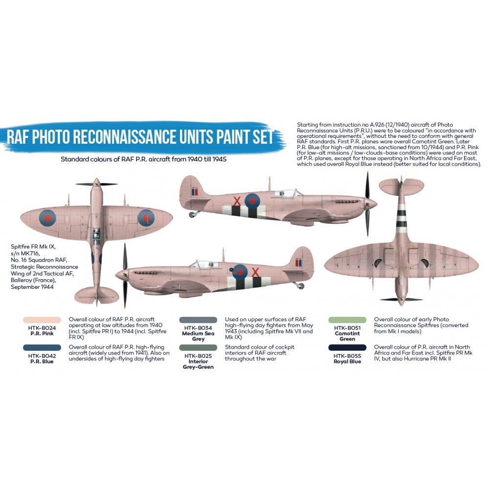 Hataka HTK-BS23 RAF Photo Reconnaissance Units paint set (6x17ml) – zdjęcie 2