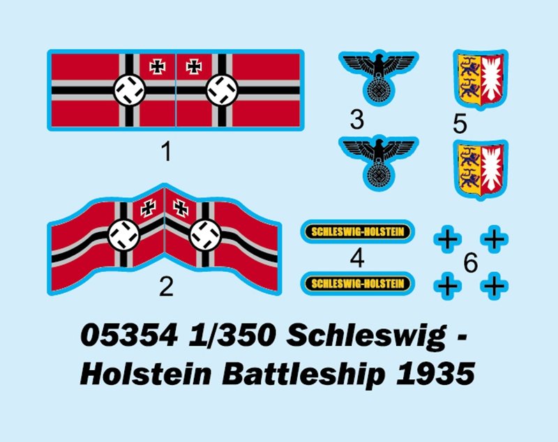 Trumpeter 05354 Schleswig Holstein Battleship 1935 1/350 – immagine 3
