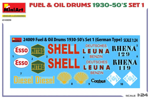 MiniArt 24009 FUEL OIL DRUMS 1930-50’S SET 1. GERMAN TYPE 1/24 – immagine 2