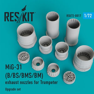 RESKIT RSU72-0017 Tuyères d&amp;#39;échappement MiG-31 B/BS/BMS/BM pour Trumpeter 1/72
