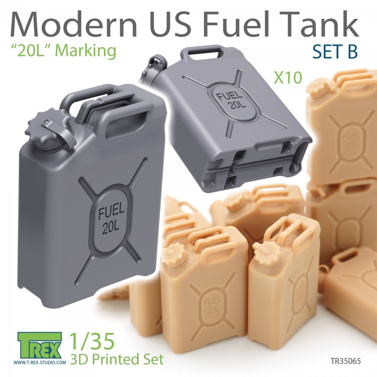 T-Rex Studio TR35065 Modern US Fuel Tank Set B &amp;quot;20L&amp;quot; Marking 1/35