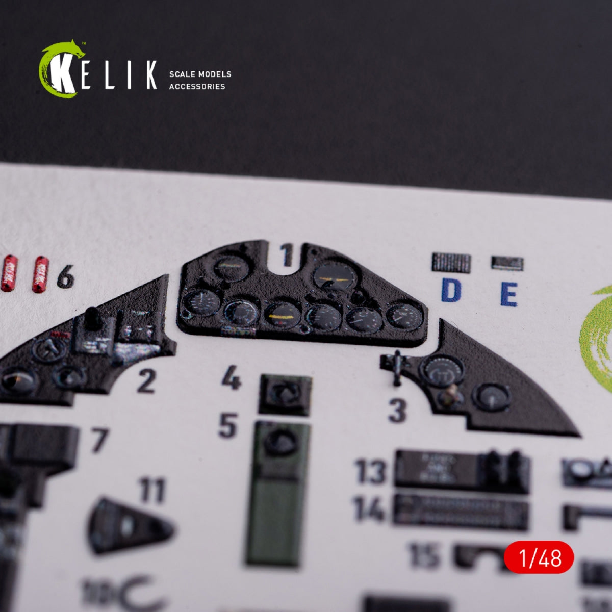 KELIK K48082 FM-1 Wildcat/Martlet Mk.V interior 3D decals for Tamiya kit 1/48 – immagine 4