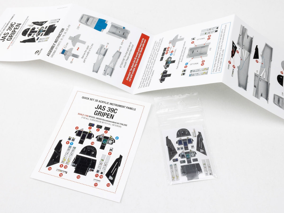 Red Fox Studio QS-48089 JAS 39C Gripen Italeri 1/48 – Bild 3