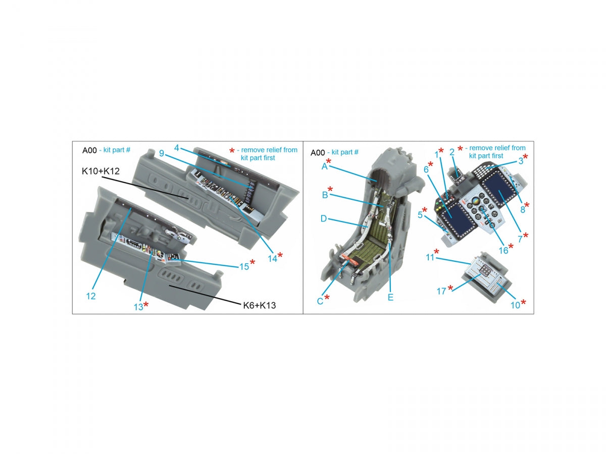 Quinta Studio QD72161 MiG-29SMT 3D-Printed &amp;amp; coloured Interior on decal paper (GWH) 1/72 – immagine 2