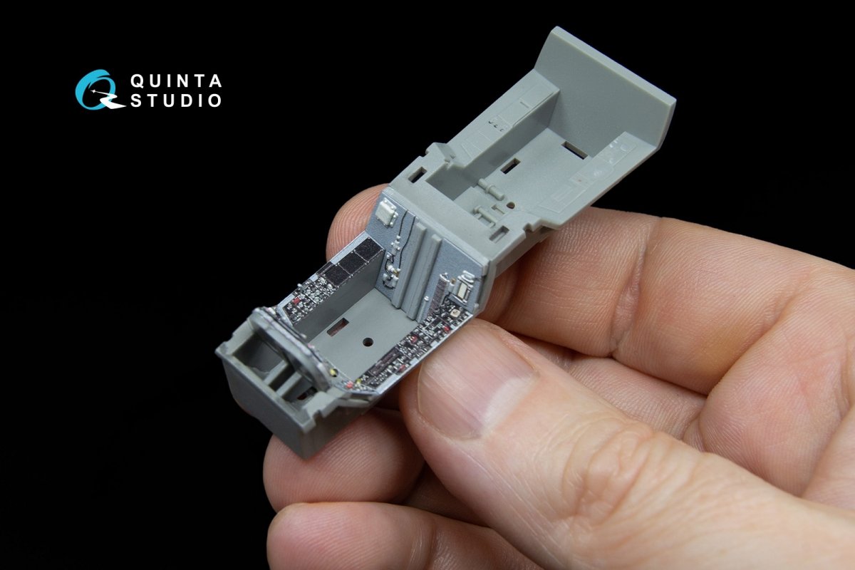 Intérieur imprimé en 3D et coloré sur papier décalcomanie Quinta Studio QD48042 F/A-18A (pour Kinetic) 1/48 – image 6