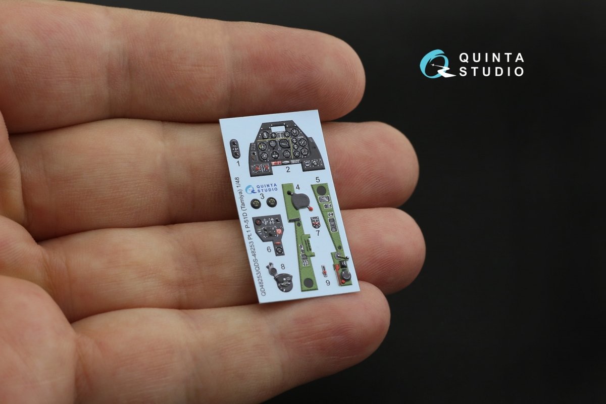 Quinta Studio QDS-48253 P-51D 3D-Printed &amp;amp; coloured Interior on decal paper ( Tamiya ) (small version) 1/48 – Bild 7