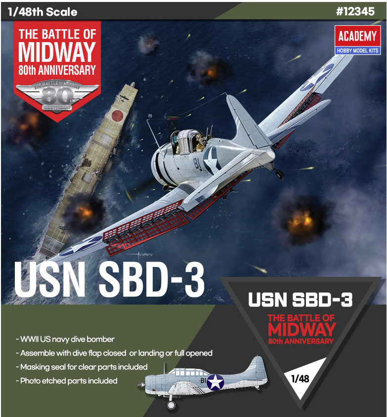 Maquette Academy 12345 USN SBD-3 « Bataille de Midway » au 1/48 – image 2