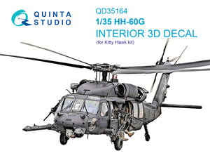 Quinta Studio QD35164 HH-60G Pave Hawk 3D-Printed &amp; coloured Interior on decal paper (Kitty Hawk) 1/35