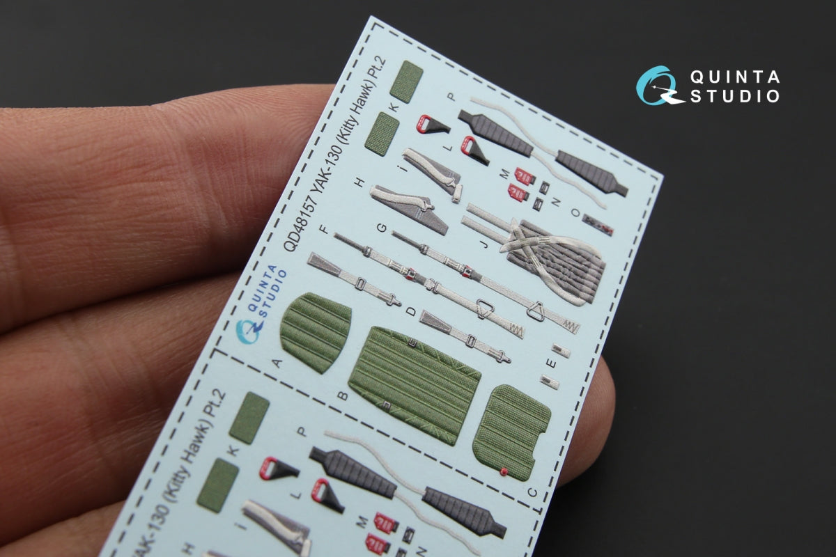 Quinta Studio QD48157 Yak-130 3D-Printed coloured Interior on decal paper (for KittyHawk kit) 1/48 – immagine 6
