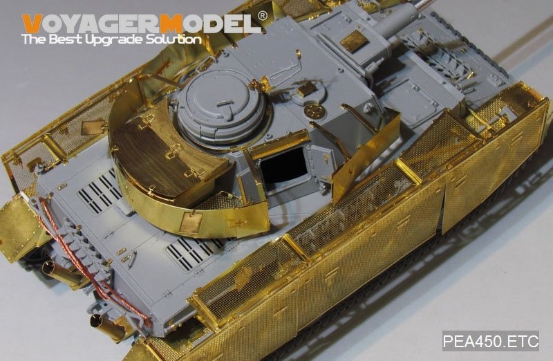 Voyager modèle PEA450 WWII allemand Pz.Kpfw.IV Ausf.J &amp;quot;Thoma Shields&amp;quot; treillis métallique schürzen (dernière production) (POUR Boder 35008) 1/35 – image 7