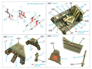 Quinta Studio QD35101 FW 190A-6 3D-Printed &amp;amp; coloured Interior on decal paper (Border Model) 1/35 – Bild 2