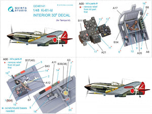 Quinta Studio QD48141 Ki-61-Id 3D-Printed &amp;amp; coloured Interior on decal paper (Tamiya) 1/48 – immagine 10