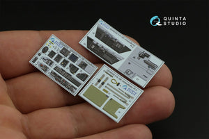 Quinta Studio QD48259 F/A-18E 3D-Printed &amp;amp; coloured Interior on decal paper (HobbyBoss) 1/48 – immagine 3