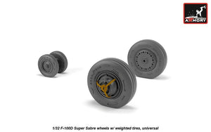 Armory Models AW32303 F-100D Super Sabre wheels w/ weighted tires 1/32 – immagine 2