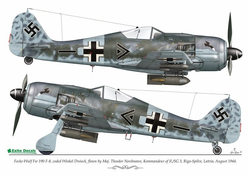 Exito ED48004 DECALS Luftwaffe Ground Attackers vol.1 - Ju 87 D-3, Hs 129, Fw 190F-8 1/48 – imagen 4