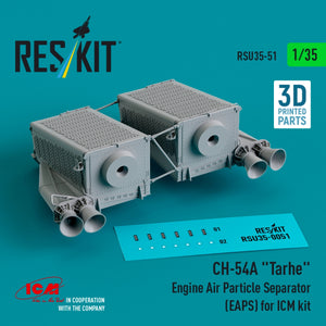 RESKIT RSU35-0051 CH-54A &amp;quot;Tarhe&amp;quot; Engine Air Particle Separator (EAPS) for ICM kit (3D Printed) 1/35 – immagine 2