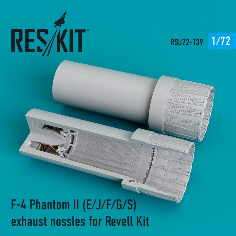 RESKIT RSU72-0139 Touffes d&amp;#39;échappement F-4 E/J/F/G/S Phantom II pour Revell 1/72