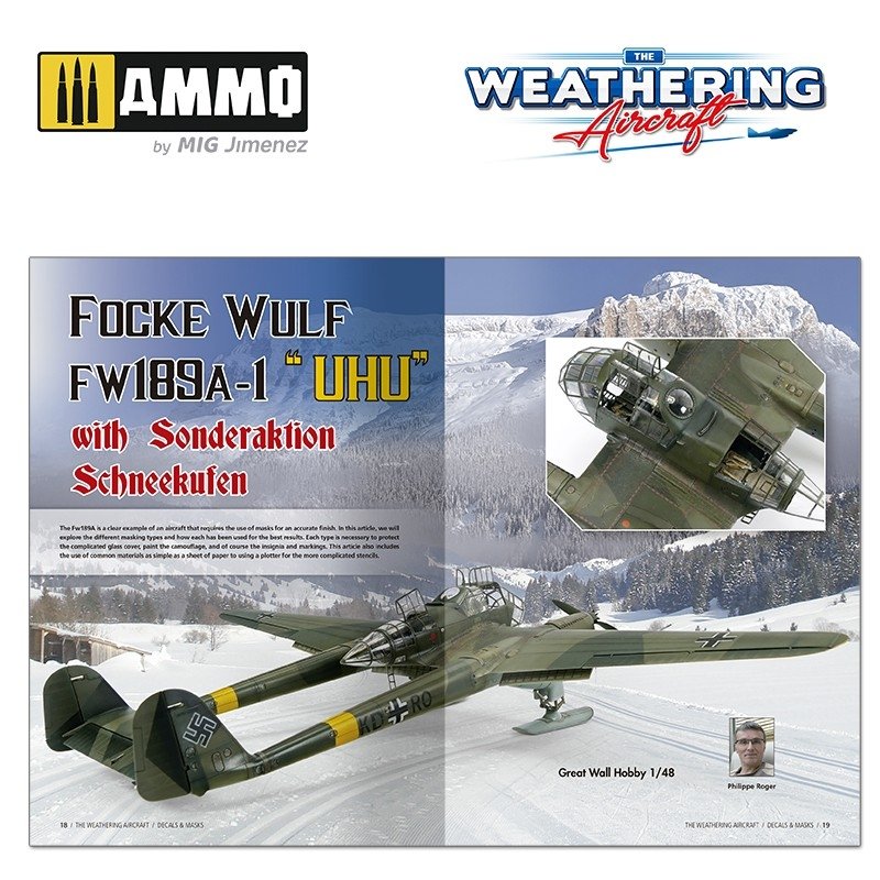 AMMO de Mig Jimenez 5217 The Weathering Aircraft Numéro 17. DÉCALCOMANIES ET MASQUES (Anglais) – image 2