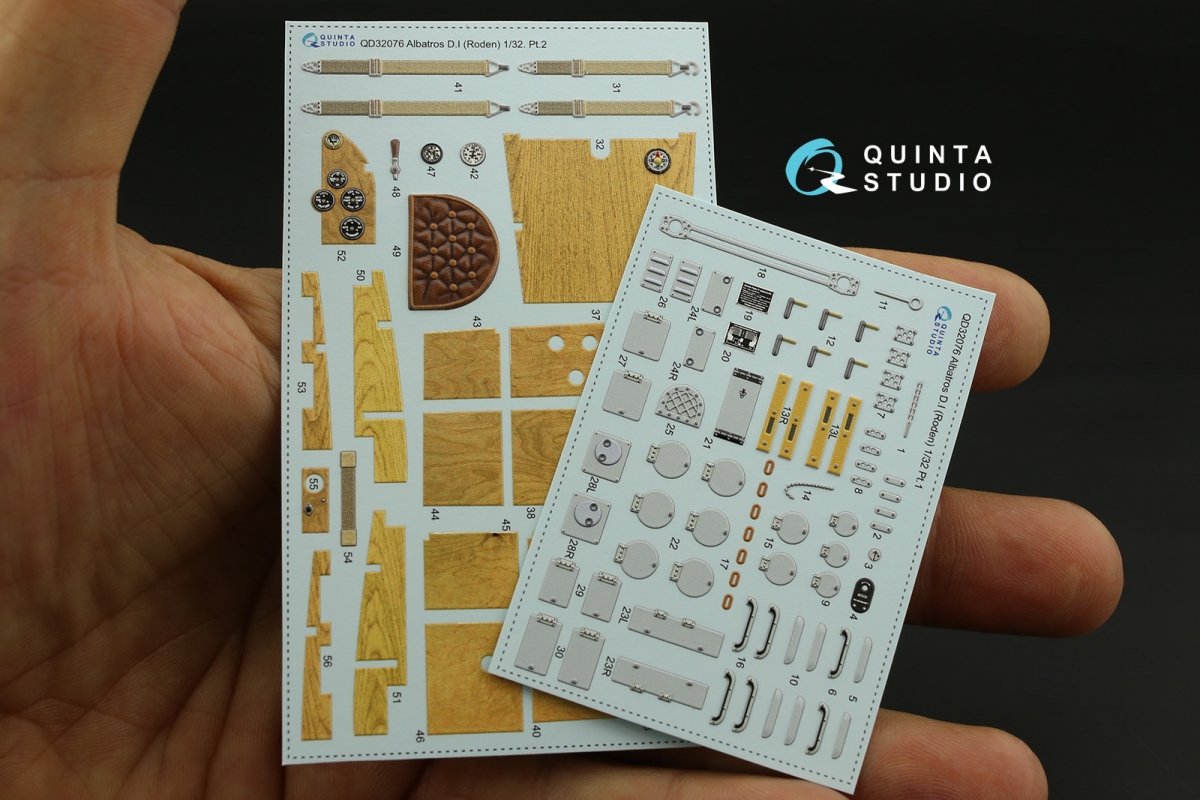 Intérieur imprimé en 3D et coloré sur papier décalcomanie Quinta Studio QD32076 Albatros DI (pour maquette Roden) 1/32 – image 2