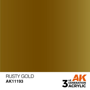 AK Interactive AK11193 RUSTY GOLD – MÉTALLIQUE 17 ml