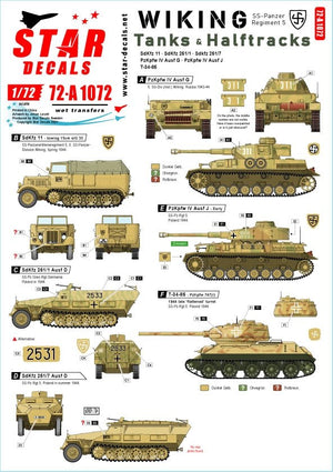 Star Decals 72-A1072 Wiking # 3. 1/72
