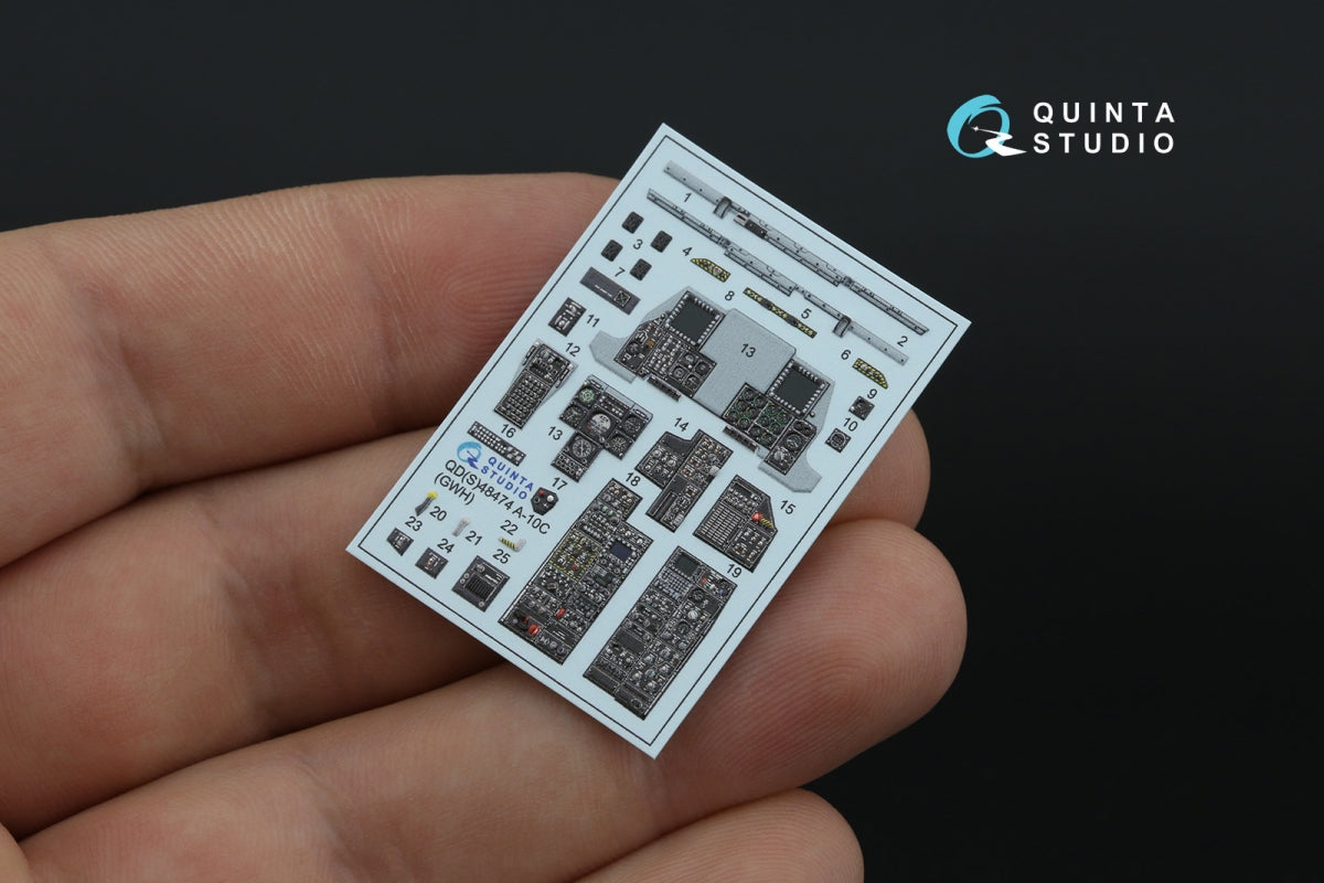 Quinta Studio QD48474 A-10C 3D-Printed coloured Interior on decal paper (GWH) 1/48 – Bild 4