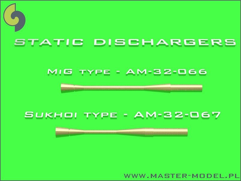 Master AM-32-066 Static dischargers - type used on MiG jets (14pcs) 1/32 – immagine 3
