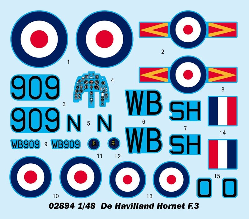 Trumpeter 02894 De Havilland Hornet F.3 – immagine 4