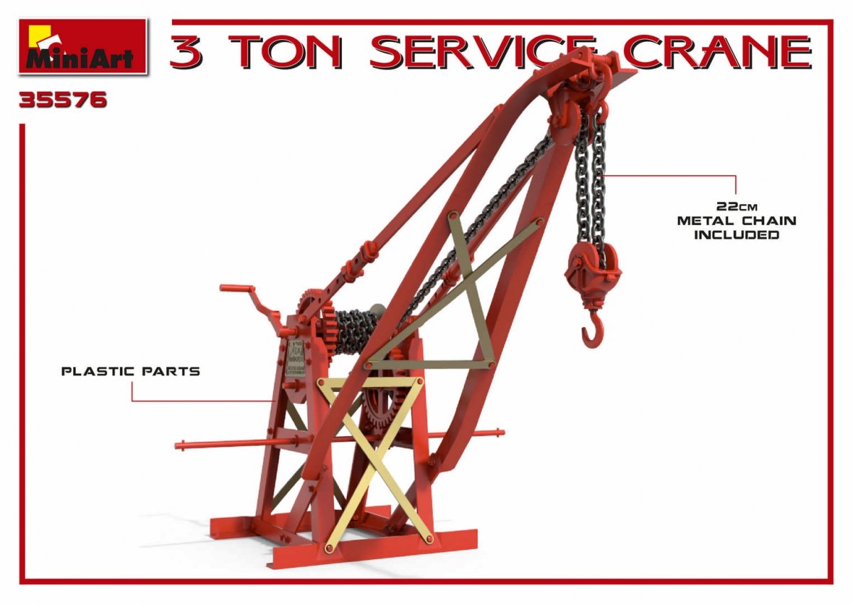 MiniArt 35576 3 TON SERVICE CRANE 1/35 – immagine 3