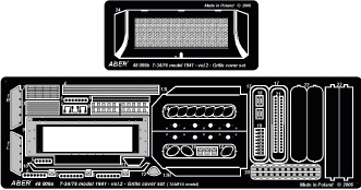 Aber 48009 Russian medium tank T-34/76 1941 model - vol. 2 - additional set - grille cover 1/48 – Bild 4