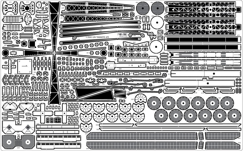 Pontos 32003F1 IJN Yamato 1945 Advanced Add-on 1/350 – Bild 10