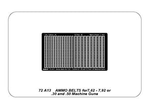Aber 72A13 Taśmy amunicyjne 7,62-7,92 lub .30 i .50 cala / Ammo belts 7,62-7,92 or .30 and .50 1/72 – immagine 5