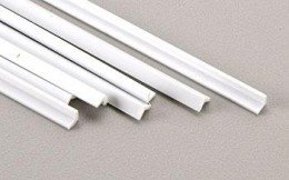 Plastruct 90502 Kątownik "L" 1,6mm x 1,6mm x 0,5mm - 250mm (Styrene White) / 10 szt.