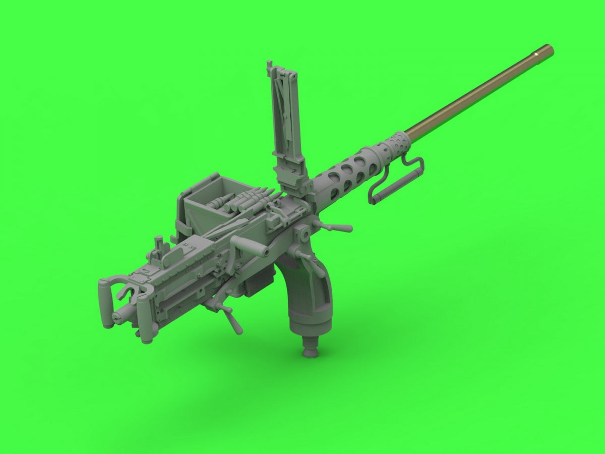 Master GM-35-070 Browning M2HB .50 cal (12,7mm) - z mocowaniem do niszczyciela czołgów M10 (kołyska D70627 z małą skrzynką amunicyjną D68375) 1/35 – immagine 6