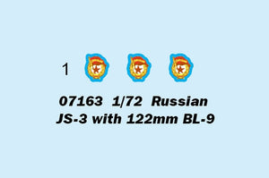 Trumpeter 07163 Russian JS-3 with 122mm BL 9 1/72 – zdjęcie 3