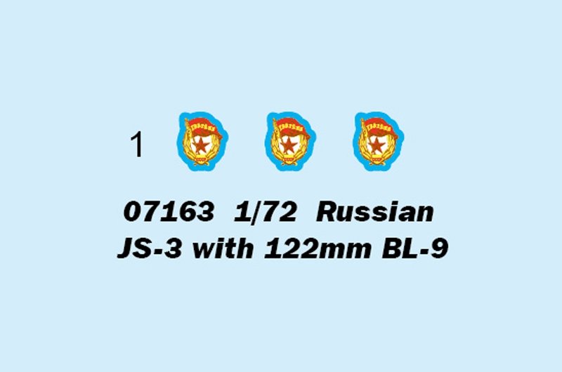 Trumpeter 07163 Russian JS-3 with 122mm BL 9 1/72 – zdjęcie 3