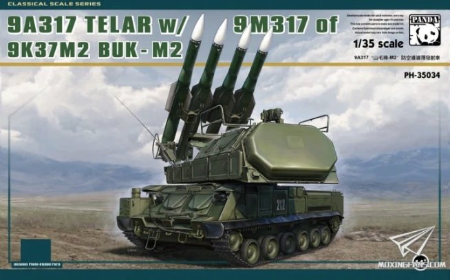 Panda Hobby 35034 9A317 TELAR avec 9M317 ou 9K37M2 BUK M2 (PISTE MÉTALLIQUE) 1/35